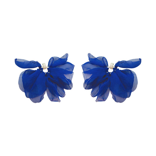 1 Pair Casual Sweet Petal Arylic Cloth Drop Earrings