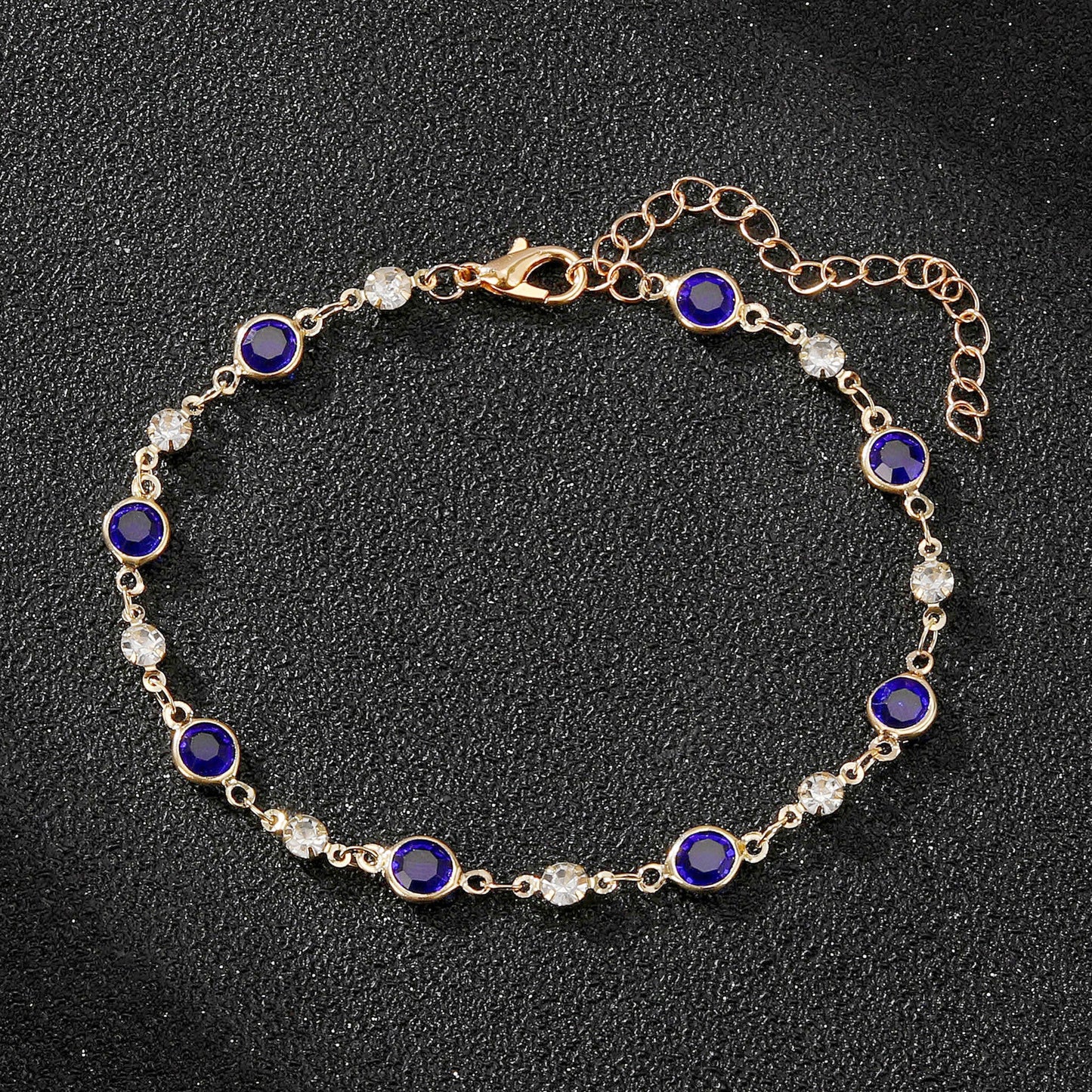 Wholesale Jewelry Simple Style Round Alloy Zircon Inlay Bracelets