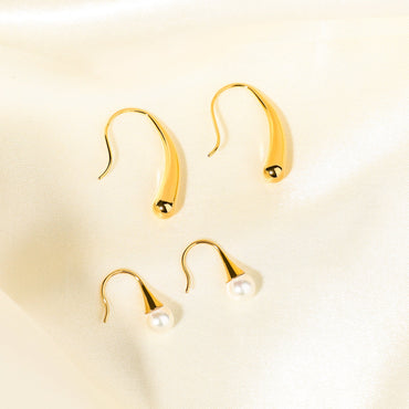 1 Pair Simple Style Round Plating Inlay Stainless Steel Titanium Steel Gold Plated Ear Studs