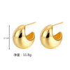 Fashion Solid Color Copper Plating Inlay Zircon Hoop Earrings 1 Pair