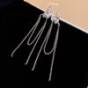 1 Pair Sweet Shiny Tassel Butterfly Bow Knot Rhinestone Ear Cuffs