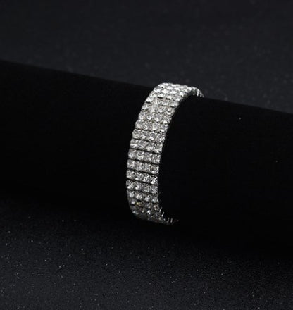 Wholesale Jewelry Sweet Shiny Round Artificial Crystal Artificial Crystal Inlay Bracelets