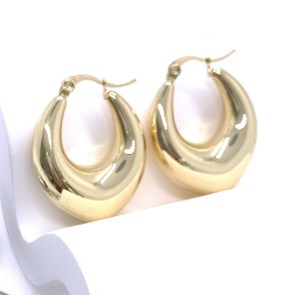 1 Pair Ig Style U Shape Plating Stainless Steel Earrings