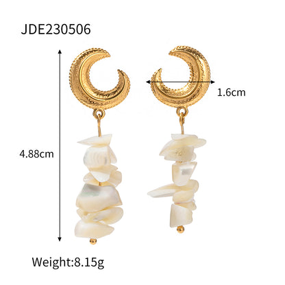 1 Pair Ig Style Solid Color Plating Stainless Steel 18k Gold Plated Earrings