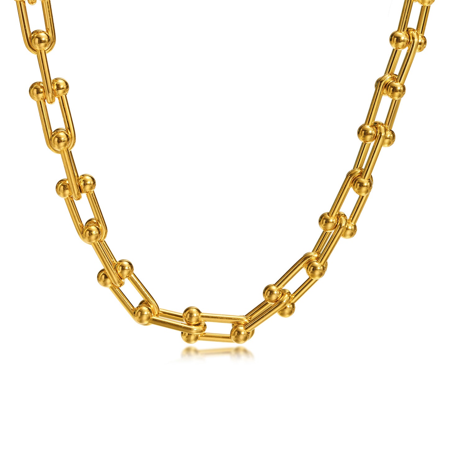 Fashion Geometric Titanium Steel Gold Plated Gold Plated Necklace