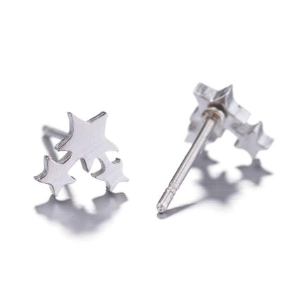 1 Pair Simple Style Commute Star Polishing Plating Stainless Steel 18k Gold Plated Ear Studs