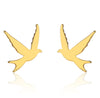 1 Pair Retro Simple Style Animal Bird Polishing Plating 304 Stainless Steel 18K Gold Plated Ear Studs