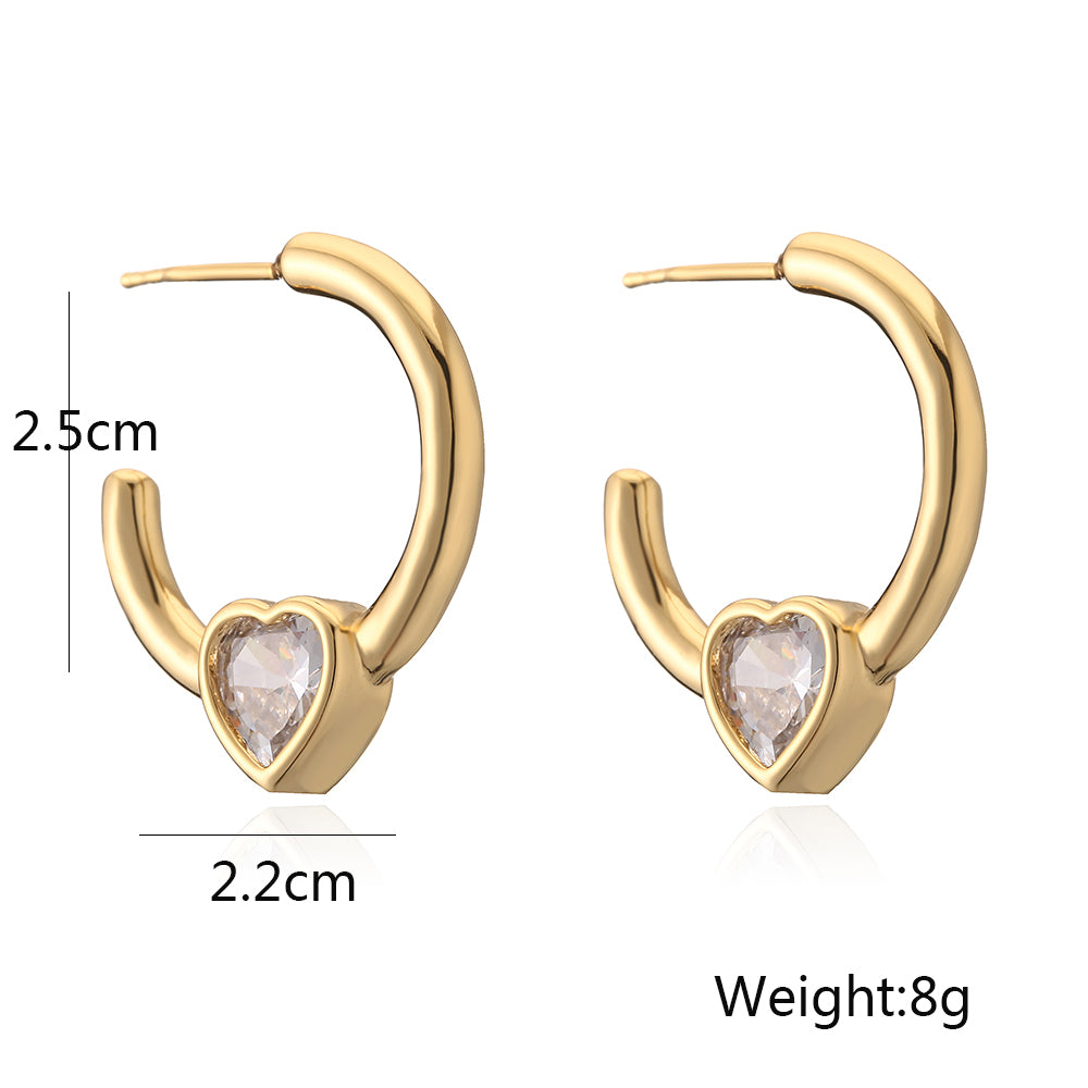 1 Pair Simple Style Commute Solid Color Plating Inlay Copper Artificial Pearls Zircon 18k Gold Plated Earrings