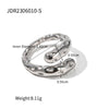 Wholesale Jewelry Simple Style Solid Color 316 Stainless Steel  Plating Open Rings