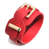 Ins Style Solid Color Pu Leather Alloy Wholesale Bangle