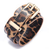 Ins Style Solid Color Pu Leather Alloy Wholesale Bangle