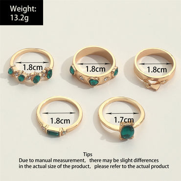 Streetwear Heart Shape Alloy Women's Rings