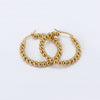 1 Pair Elegant Round Plating Stainless Steel Gold Plated Ear Studs