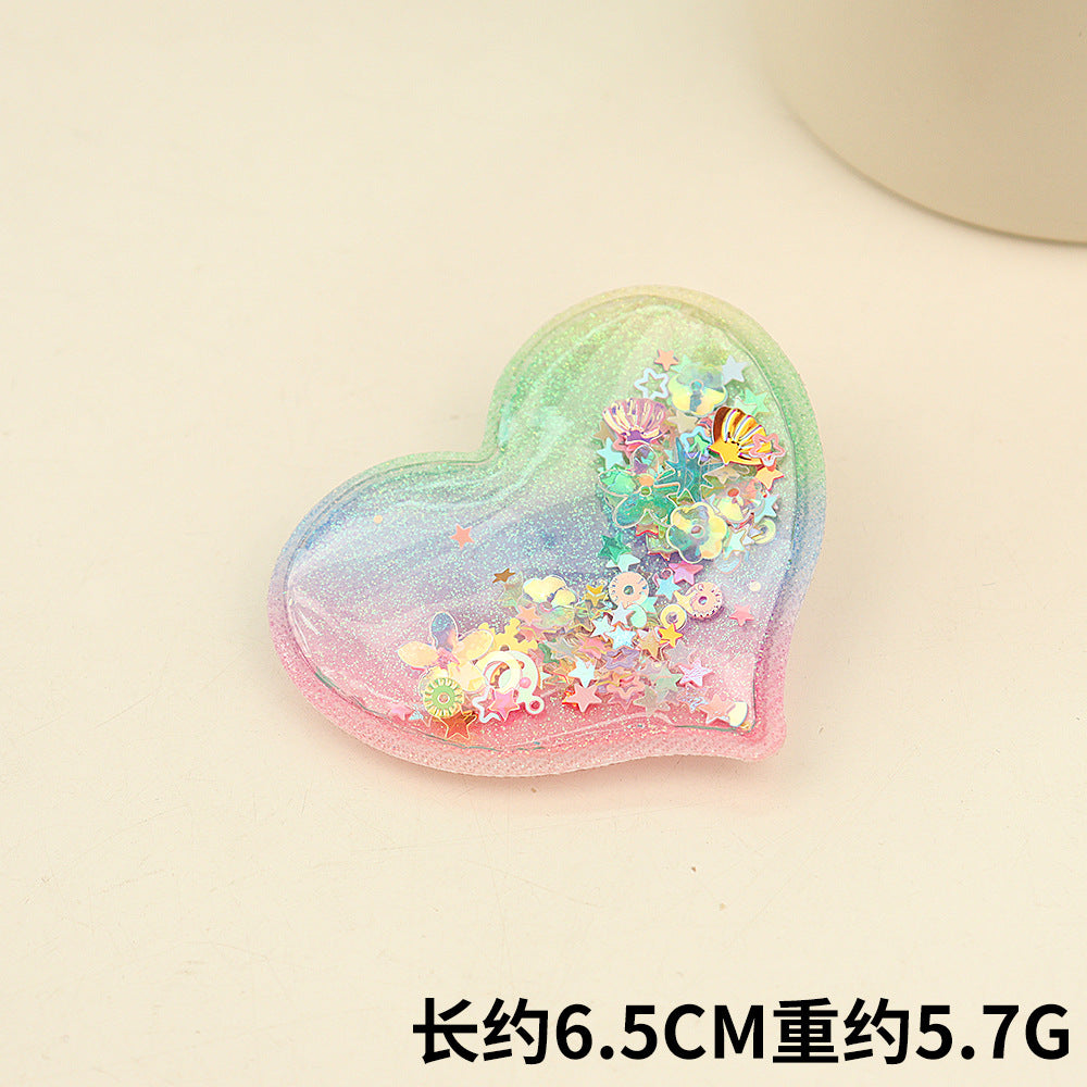 Sweet Heart Shape Crown Bow Knot Plastic Hair Clip