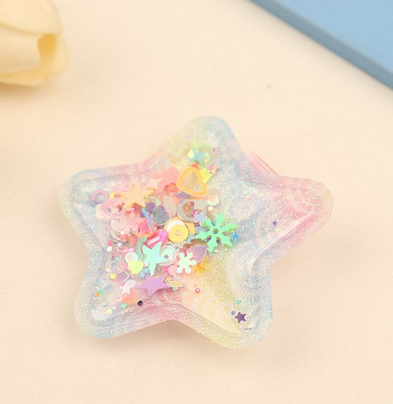 Sweet Heart Shape Crown Bow Knot Plastic Hair Clip