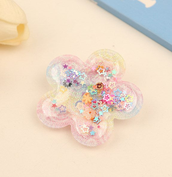 Sweet Heart Shape Crown Bow Knot Plastic Hair Clip