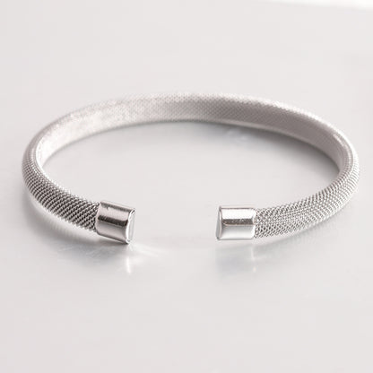 Simple Style Solid Color Titanium Steel Bangle In Bulk