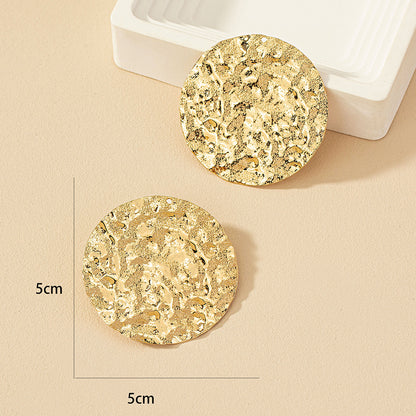 1 Pair Retro Circle Plating Alloy Gold Plated Ear Studs