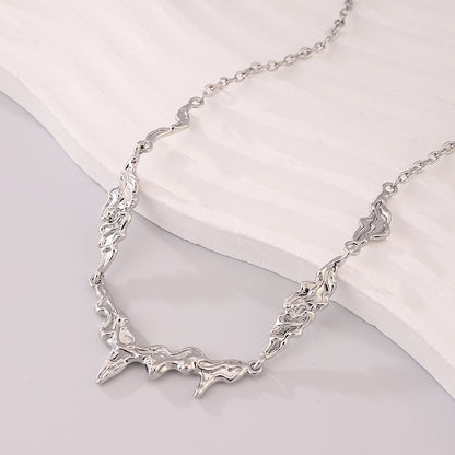 Streetwear Korean Style Heart Shape Stainless Steel Necklace