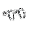 1 Pair Streetwear Geometric Plating Inlay Stainless Steel Zircon Ear Studs