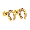 1 Pair Streetwear Geometric Plating Inlay Stainless Steel Zircon Ear Studs