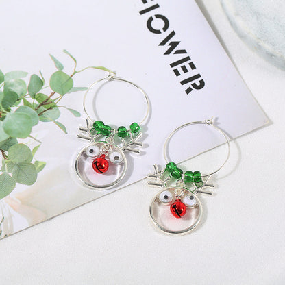 1 Pair Ethnic Style Christmas Tree Enamel Alloy Iron Drop Earrings