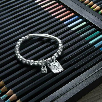 Retro Letter Lock Silver Plated Women's Bracelets Earrings Necklace