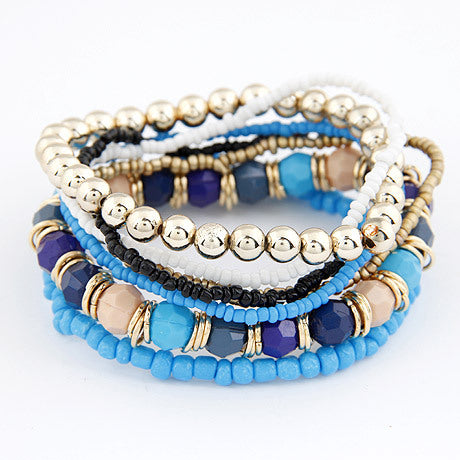 Wholesale Jewelry Ethnic Style Bohemian Geometric Alloy Seed Bead Bracelets