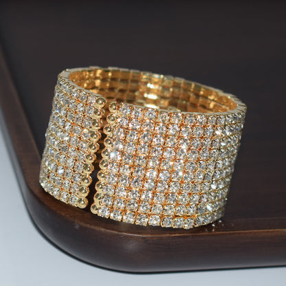 Fashion Geometric Alloy Rhinestone Rhinestones Women's Bangle