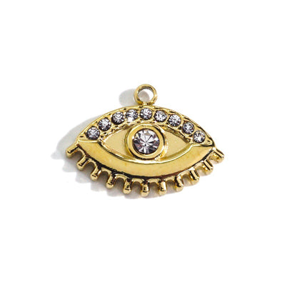 1 Piece 304 Stainless Steel Zircon 14K Gold Plated Eye