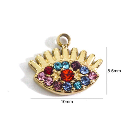 1 Piece 304 Stainless Steel Artificial Gemstones 14K Gold Plated Star Flower