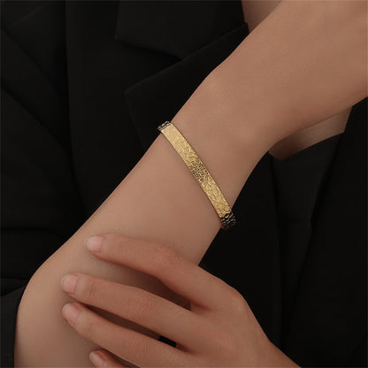 Ig Style Streetwear Solid Color Stainless Steel Bangle In Bulk