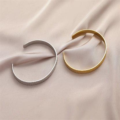 Ig Style Streetwear Solid Color Stainless Steel Bangle In Bulk