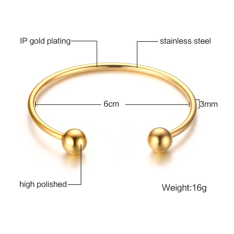 Casual Streetwear Geometric Stainless Steel Plating 18k Gold Plated Bangle