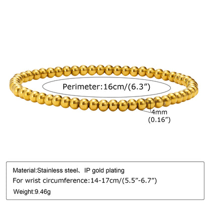 Casual Streetwear Letter Stainless Steel Plating 18k Gold Plated Bracelets