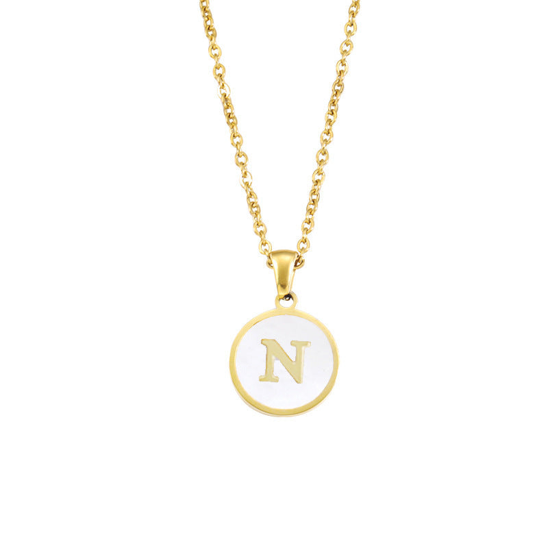 Hip-hop Letter Alloy Metal Plating Gold Plated Women's Pendant Necklace