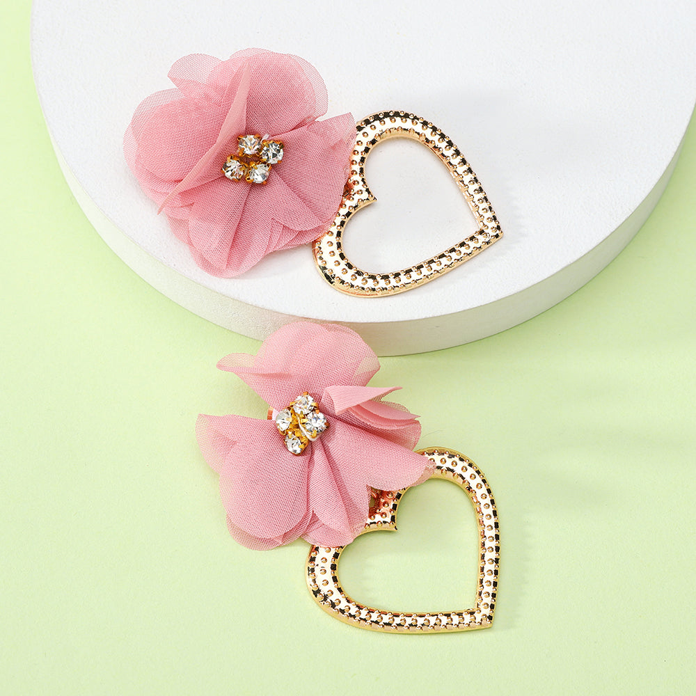 1 Pair Retro Flower Metal Plating Women's Drop Earrings