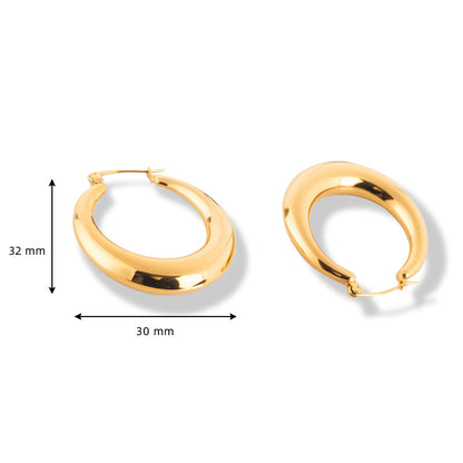 1 Pair Retro U Shape Plating Stainless Steel Gold Plated Earrings