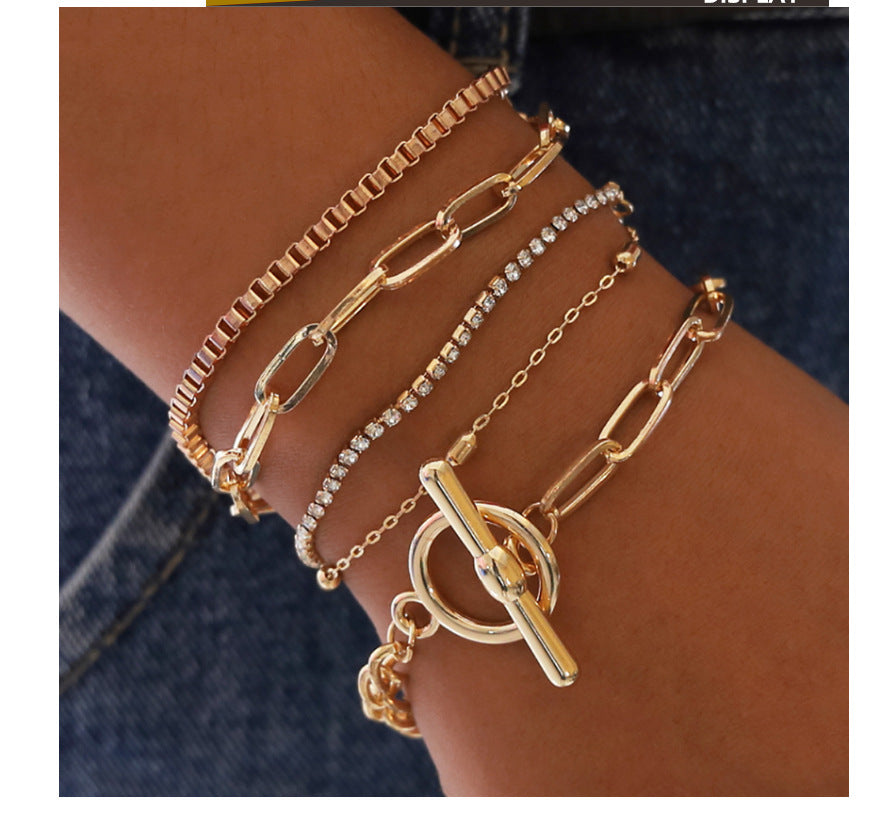 Simple Style Letter Alloy Wholesale Bracelets