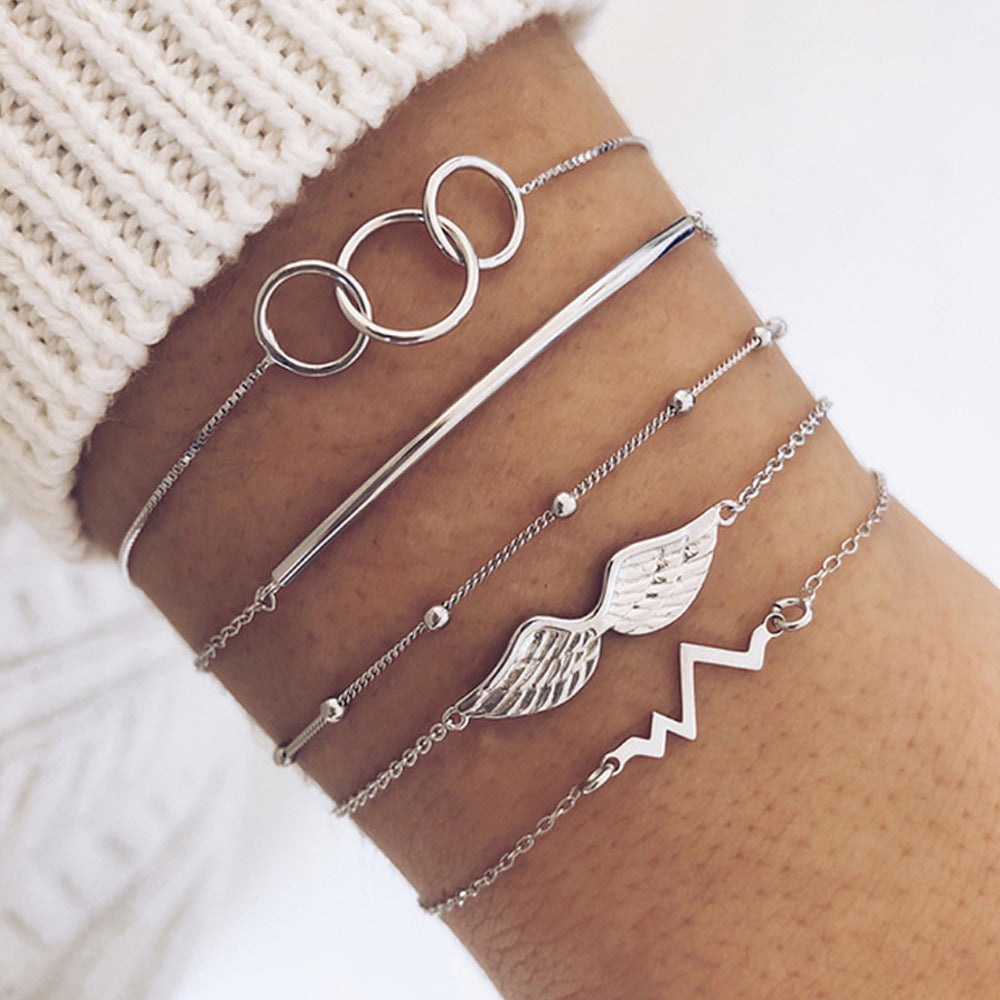 Simple Style Letter Alloy Wholesale Bracelets