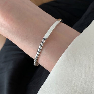 Basic Simple Style Geometric Thai Silver Plating Women's Bangle