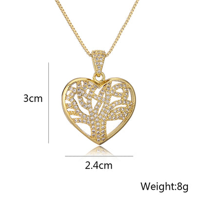 Simple Style Commute Bow Knot Copper 18k Gold Plated Zircon Pendant Necklace In Bulk