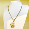 Classical Vintage Style Sweet Flower Stainless Steel Plating Gold Plated Pendant Necklace