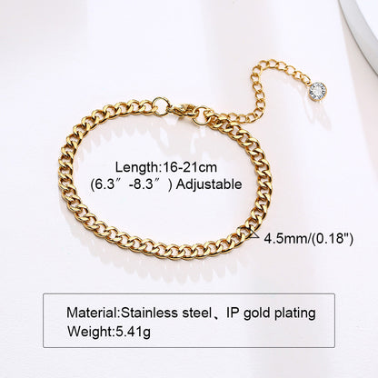 Retro Streetwear Tree 201 Stainless Steel 18K Gold Plated Bracelets In Bulk