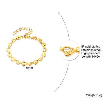 Retro Streetwear Tree 201 Stainless Steel 18K Gold Plated Bracelets In Bulk