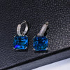 1 Pair Sweet Simple Style Shiny Square Heart Shape Rectangle Inlay Copper Zircon Drop Earrings