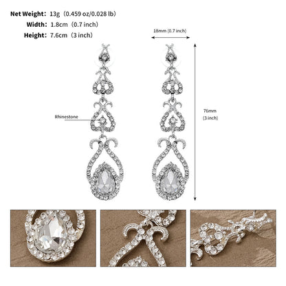 Fashion Alloy Rhinestone Round Drop Earrings Wholesale Gooddiy