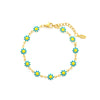 Cute Flower Stainless Steel Enamel Plating Bracelets