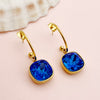 1 Pair Elegant Lady Sweet Square Polishing Plating Inlay Stainless Steel Zircon Gold Plated Drop Earrings