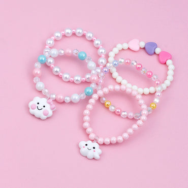 Cute Sweet Clouds Arylic Resin Beaded Handmade Girl's Bracelets